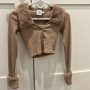 Princess Polly faux fur long sleeve